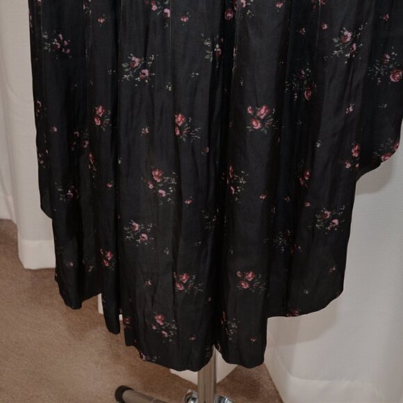 Ulla Johnson Black Ditzy Floral Midi Lucille Drop Waist Dress Sz 8 - Picture 10 of 11